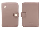 ZOPPEN Passport Holder Women, Passport Cover Travel Wallet Rfid Blocking Passport Wallet Cover Case Travel Essentials Document Organizer, Dusty Pink