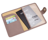 ZOPPEN Passport Holder Women, Passport Cover Travel Wallet Rfid Blocking Passport Wallet Cover Case Travel Essentials Document Organizer, Dusty Pink