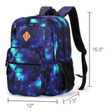 ZORFIN 26L Backpack for College, and Travel: Water Resistant Bookbag - Cyberspace Galaxy