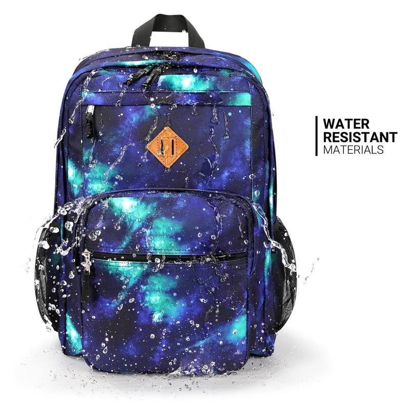 ZORFIN 26L Backpack for College, and Travel: Water Resistant Bookbag - Cyberspace Galaxy