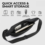 ZSKunity New Men's Hard Shell Chest Bag, Stylish Trendy Sports Waist Bag, Large Capacity Business Commute Single Shoulder Crossbody Bag (Grey)
