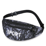 ZSKunity New Men's Large Capacity Waist Bag, Sports Running Portable Chest Bag, Unisex Phone Crossbody Shoulder Bag (Black)