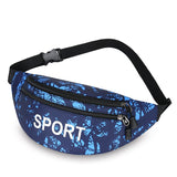 ZSKunity New Men's Large Capacity Waist Bag, Sports Running Portable Chest Bag, Unisex Phone Crossbody Shoulder Bag (Blue)