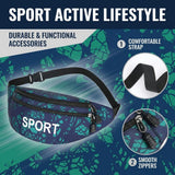ZSKunity New Men's Large Capacity Waist Bag, Sports Running Portable Chest Bag, Unisex Phone Crossbody Shoulder Bag (Green)