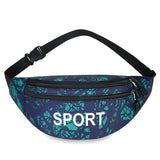 ZSKunity New Men's Large Capacity Waist Bag, Sports Running Portable Chest Bag, Unisex Phone Crossbody Shoulder Bag (Green)