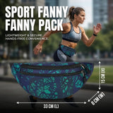 ZSKunity New Men's Large Capacity Waist Bag, Sports Running Portable Chest Bag, Unisex Phone Crossbody Shoulder Bag (Green)