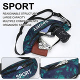 ZSKunity New Men's Large Capacity Waist Bag, Sports Running Portable Chest Bag, Unisex Phone Crossbody Shoulder Bag (Green)