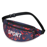 ZSKunity New Men's Large Capacity Waist Bag, Sports Running Portable Chest Bag, Unisex Phone Crossbody Shoulder Bag (Red)
