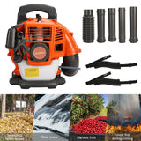 ZTGD Backpack Gas Powered Leaf Blower, 52CC 550CFM 3HP 2 Stroke Grass Lawn Blower Air Cooling Gasoline Backpack Grass Blower with Air - Cooled, Snow Blower for Outdoor (550CFM 52CC)
