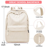 ZUBOND Backpack for School Girls and Boys, Lightweight School Bookbag for Teens, College Students Women & Men, Cute Large Laptop Backpack Fits 15.6 Inch Notebook (Machine Washable)