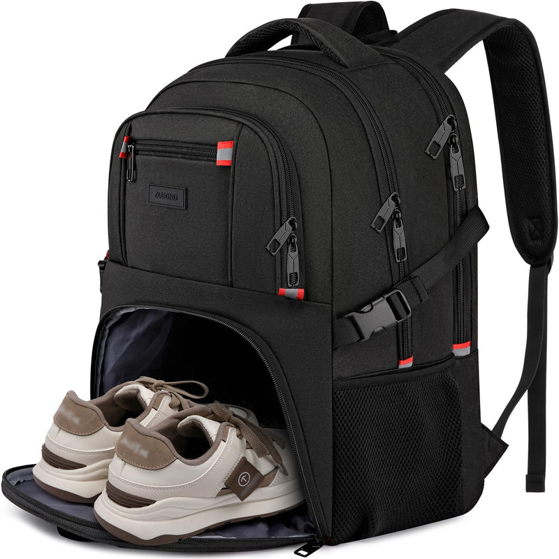 ZUBOND Backpack with Shoe Compartment for Men and Women, 17.3 Inch Laptop Travle Backpack with USB Port, Daypack Gym, Sports, Camping, Hiking