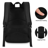 ZUBOND Unisex Black Backpack for School & Travel - Lightweight Laptop Backpack Fits 15.6 Inch Notebook, Water Bottle Pocket - Ideal for Teens, College Students, Adults