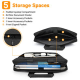 ZYB Waterproof Laptop Bag 15 15.6 16 Inch,Laptop Case 15.6 - 16 Inch Sleeve with Shoulder Strap,Notebook Case for 15.6 16 Inch Laptop Lenovo MacBook Pro 16 15 HP Acer ASUS DELL etc 15.6 16in Bag - Black
