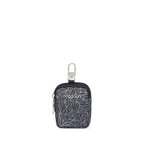 Baggallini womens On the Go Mini Pouch, Midnight Blossom Print, Black US - backpacks4less.com