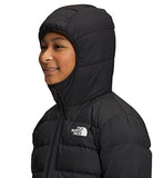 THE NORTH FACE Girls' Reversible North Down Hooded Jacket, TNF Black, Medium - backpacks4less.com