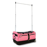 Travolution® – Newly Designed Garment Rack 28 inch Duffel with Wheels, Collapsible Lightweight Drop-Bottom Dance Costume Travel Luggage, Pink/Black… - backpacks4less.com