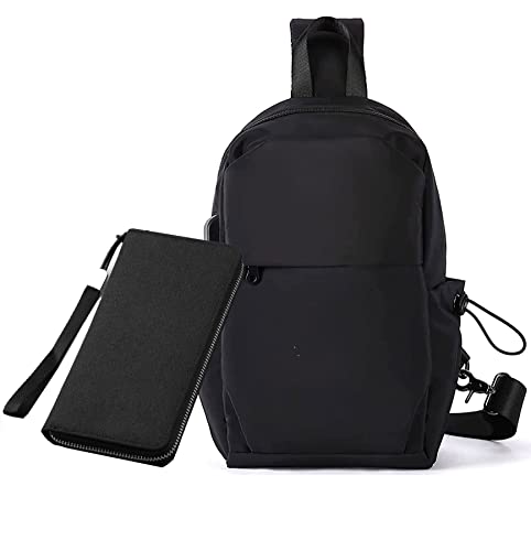 Small Sling Backpack Waterproof Sling Bag One Shoulder Crossbody Backpack  Bag for Men & Women - Black - C41870E0EHR