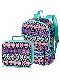 Justice Girls Flip Sequins Mermaid Scales Initial School Backpack Lunch Box  Set