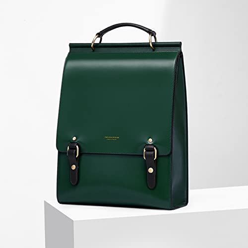 Cnoles Leather Backpack Purse For Women Fashion Ladies Vintage Bag Casual School College Travel Backpacks Large Bookbag Green - backpacks4less.com
