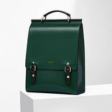 Cnoles Leather Backpack Purse For Women Fashion Ladies Vintage Bag Casual School College Travel Backpacks Large Bookbag Green - backpacks4less.com