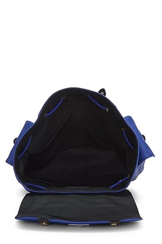 louis vuitton blue fleece backpack Louis Vuitton, Pre-Loved Blue Taurillon NBA Christopher Backpack MM, Blue