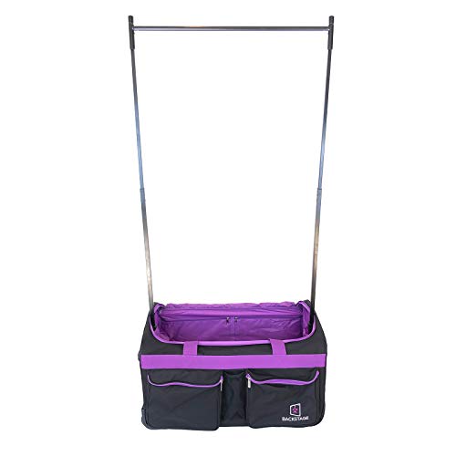 Backstage Dance Travel Bag with Garment Rack - Black / Purple - backpacks4less.com