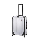 Mia Toro Italy Compaz Hard Side 24" Spinner Luggage, White, One Size