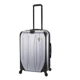 Mia Toro Italy Compaz Hard Side 24" Spinner Luggage, Silver, One Size