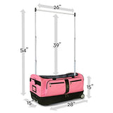 Travolution® – Newly Designed Garment Rack 28 inch Duffel with Wheels, Collapsible Lightweight Drop-Bottom Dance Costume Travel Luggage, Pink/Black… - backpacks4less.com