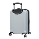 Mia Toro Italy Moda Hardside Spinner Luggage Carry-on, White, One Size