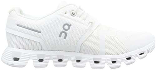 ON Women's Cloud 5 Sneakers, All White, 9 Medium US - backpacks4less.com