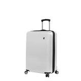 Mia Toro Italy Moda Hardside Spinner Luggage Carry-on, White, One Size