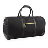 BEBE Women's Whitney Duffel Bag, Black Gold