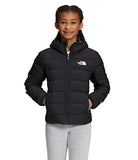THE NORTH FACE Girls' Reversible North Down Hooded Jacket, TNF Black, Medium