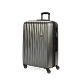 SwissGear 7272 Energie Expandable Hard-Sided Luggage With Spinner Wheels & TSA Lock, Gunmetal/Champagne, 27” - backpacks4less.com