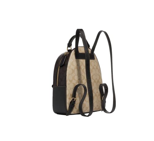 Coach Women's Jordyn Backpack (Blocked Signature Canvas - Light Khaki - Brown Multi) - backpacks4less.com