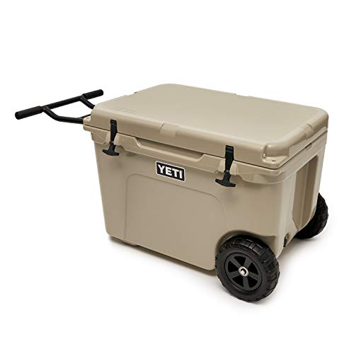YETI Tundra Haul Portable Wheeled Cooler, Tan - backpacks4less.com