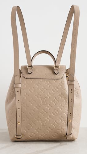Louis Vuitton Women's Pre-Loved Louis Vuitton Beige Empreinte Montsouris PM Backpack, Beige, Tan, One Size