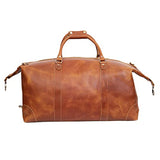 24" Leather Buffalo Travel Case Duffel Luggage Bag, Gym Travel Tote Duffel, Overnight Weekender - backpacks4less.com