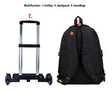 Meetbelify Kids Rolling Backpacks Luggage Six Wheels Unisex Trolley School Bags Blue - backpacks4less.com