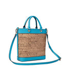 Anne Klein Mini Tote with Pouch, Turquoise Sea/Cork