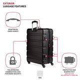 SwissGear 7366 Hardside Expandable Luggage with Spinner Wheels, Black, Checked-Large 27-Inch - backpacks4less.com