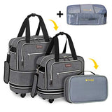 Biaggi Zipsak Boost! Foldable Underseat Carry-On Expands to Full Size Carry-On - Custom Sized Packing Cube Included (Grey)