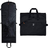 SAY HO UM Trifold 66 Inch Women Travel Garment Bag With 7 pockets | Extra Long Wedding Dress, Formal, Evening, Ball Gown | Hanging, Breathable, Foldable | Full Length Traveling Carry On for Clothes - backpacks4less.com