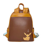 Loungefly Pokemon Eeveelutions Womens Double Strap Shoulder Bag Purse (Brown)