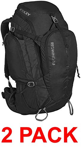 Kelty Redwing 50 Backpack, Black (2 pack Black) - backpacks4less.com