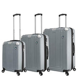 Mia Toro Italy Accera Hardside Spinner Carry-on,Aluminum, One Size