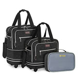 Biaggi Zipsak Boost! Foldable Underseat Carry-On Expands to Full Size Carry-On - Custom Sized Packing Cube Included (Black)