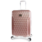 BEBE Women's Stella 21" Hardside Carry-on Spinner Luggage,Telescoping Handles, Rose Gold, One Size