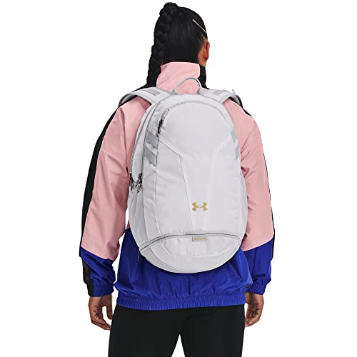 Under Armour Hustle Team Backpack, (100) White Metallic